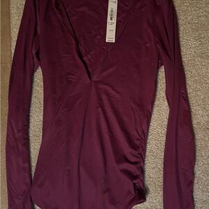 Victoria's Secret Deep Purple V-Neck Bodysuit